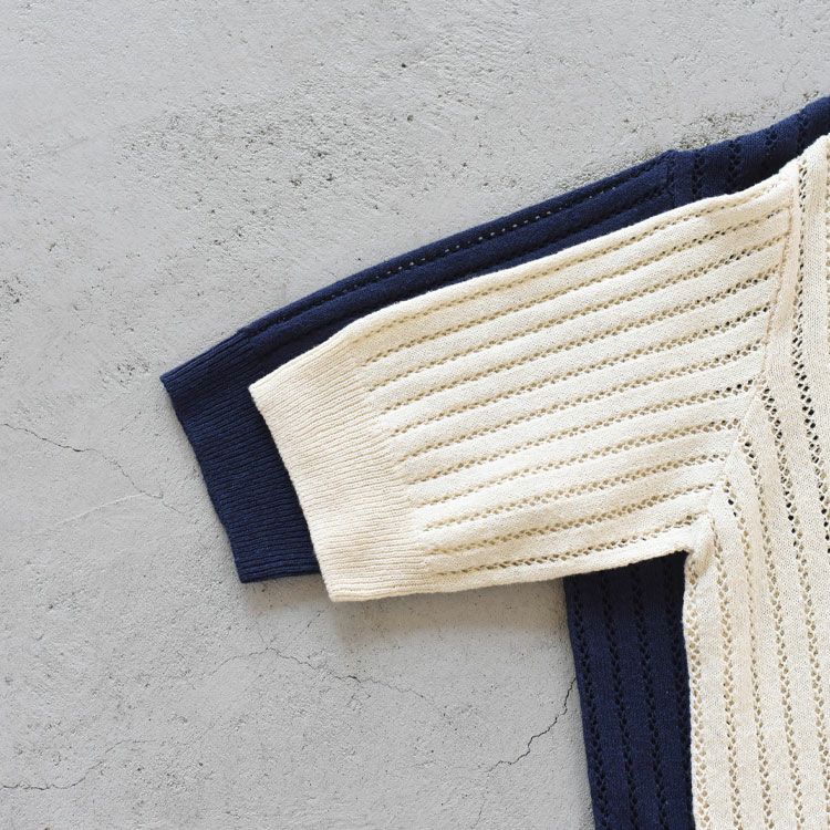 pattern knitting knit polo パターンニッティングニットポロ