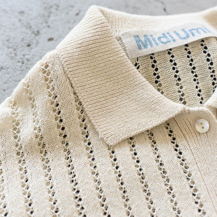 pattern knitting knit polo パターンニッティングニットポロ