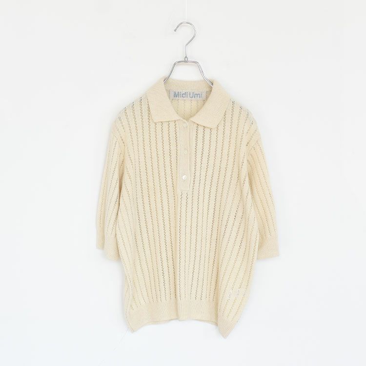 pattern knitting knit polo パターンニッティングニットポロ