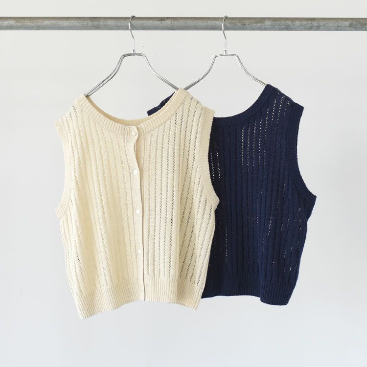 pattern knitting 2way vest パターンニッティング2WAYベスト