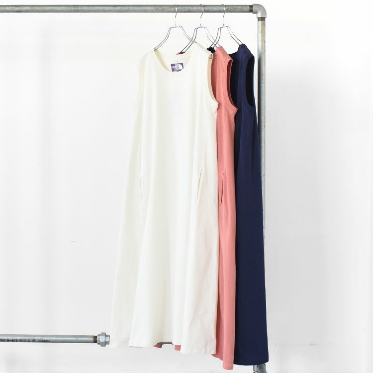 Cotton Jersey Sleeveless Flared Dress コットンジャージー スリーブレスドレス