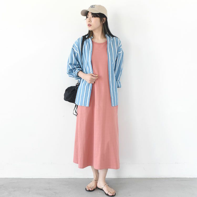 Cotton Jersey Sleeveless Flared Dress コットンジャージー スリーブレスドレス