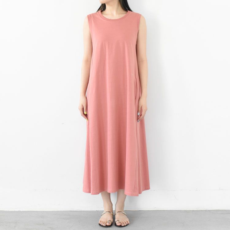 Cotton Jersey Sleeveless Flared Dress コットンジャージー スリーブレスドレス