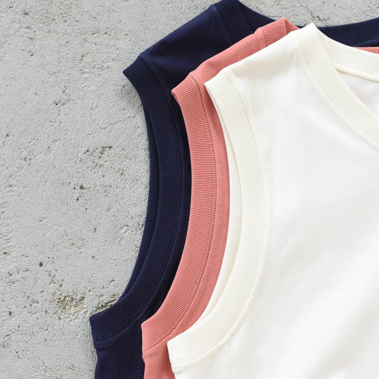 Cotton Jersey Sleeveless Flared Dress コットンジャージー スリーブレスドレス