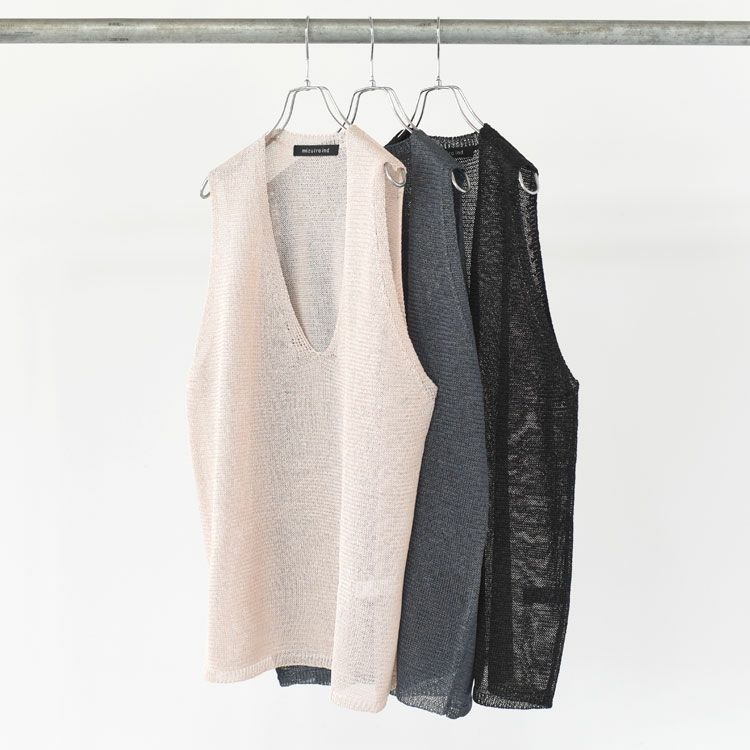 wide V neck vest ワイドVネックベスト