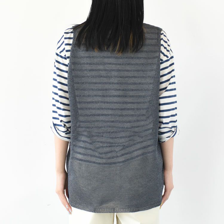 wide V neck vest ワイドVネックベスト