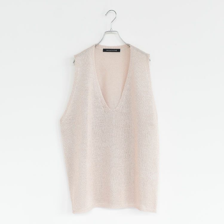 wide V neck vest ワイドVネックベスト