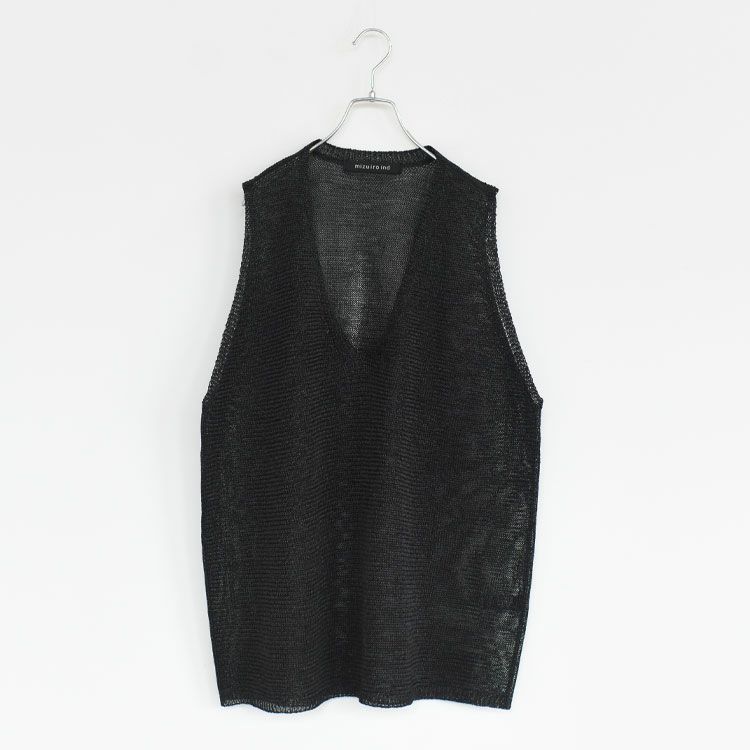 wide V neck vest ワイドVネックベスト