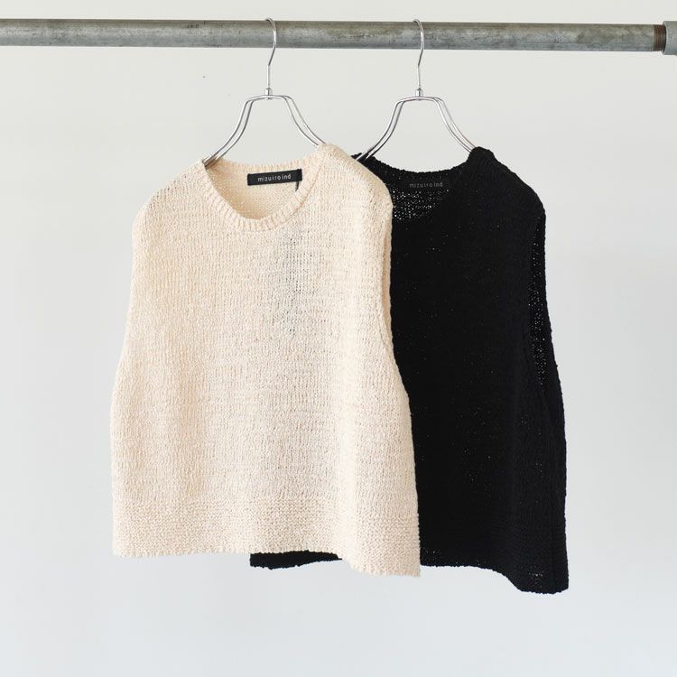 crew neck short vest クルーネックショートベスト