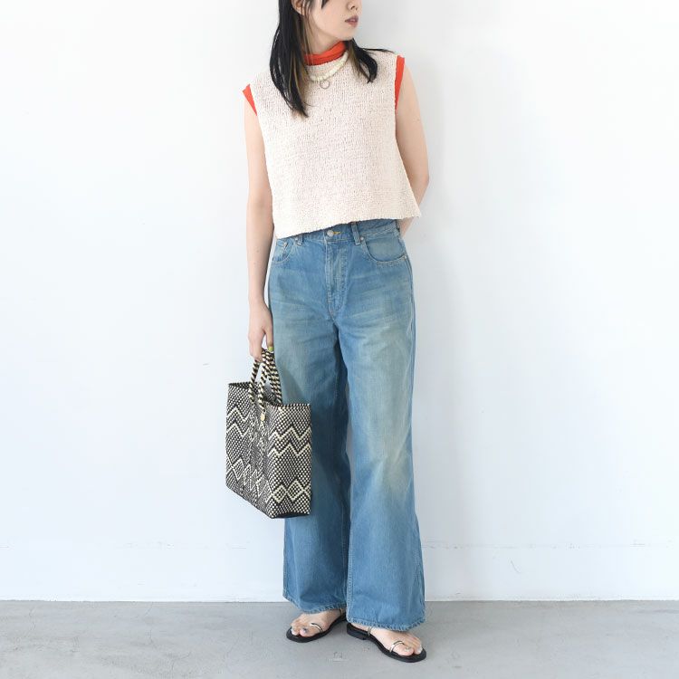 crew neck short vest クルーネックショートベスト