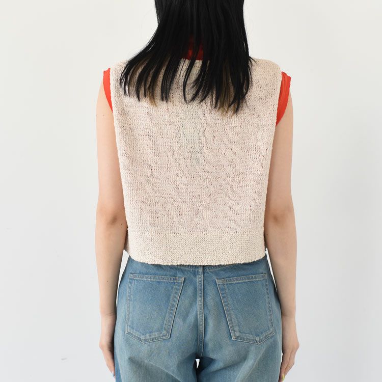 crew neck short vest クルーネックショートベスト