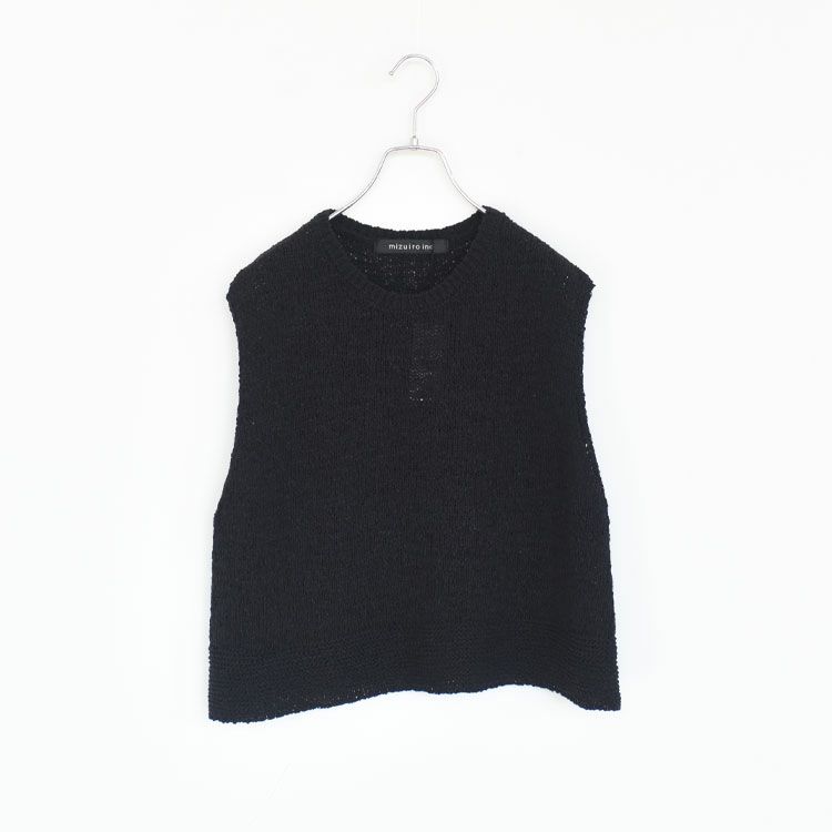 crew neck short vest クルーネックショートベスト