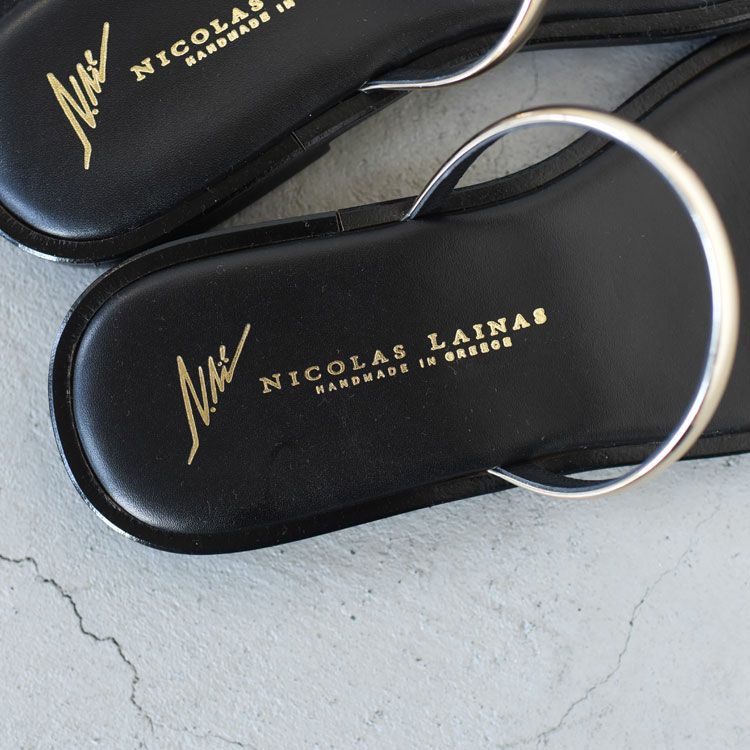 フィンガーフックフラットサンダル（スムースレザー）