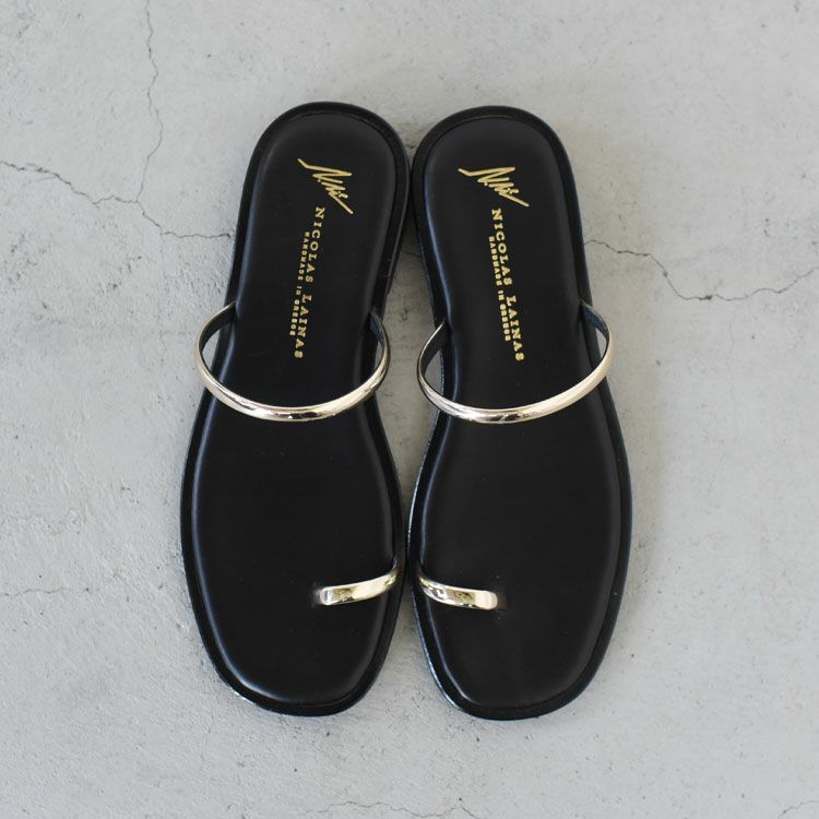 フィンガーフックフラットサンダル（スムースレザー）