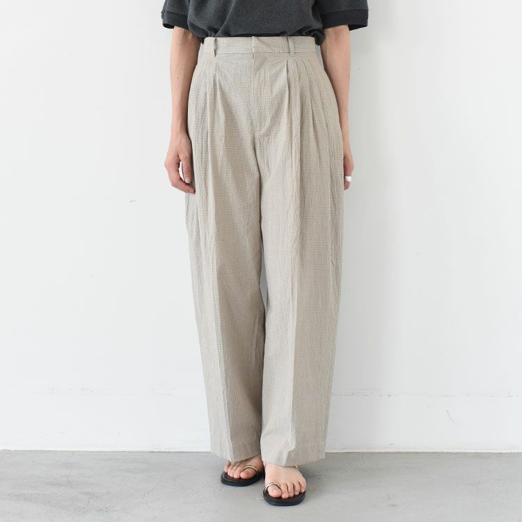 Check Tuck Pants チェックタックパンツ