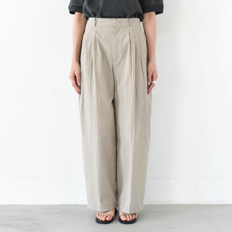 Check Tuck Pants チェックタックパンツ