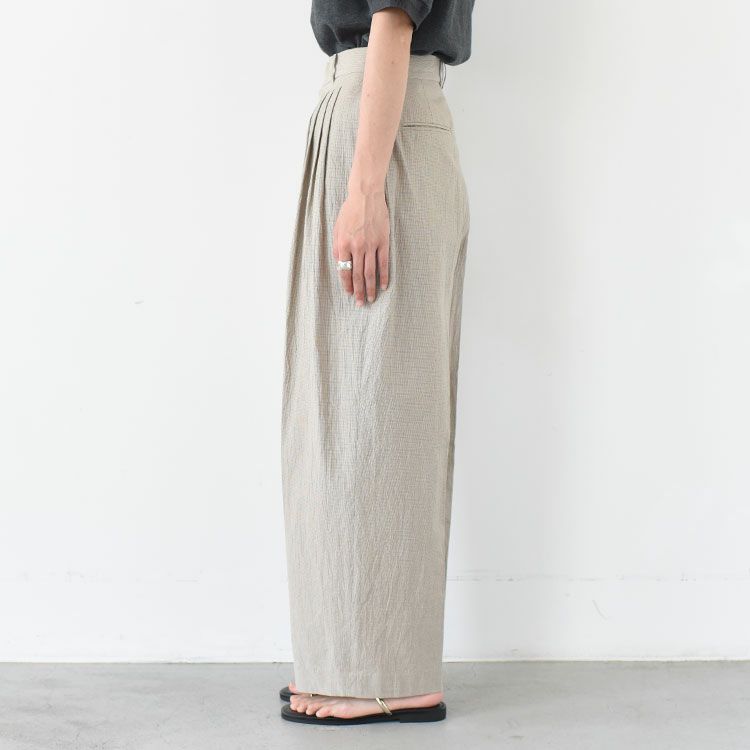 Check Tuck Pants チェックタックパンツ