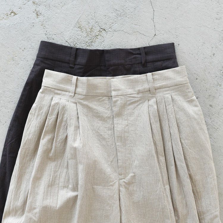 Check Tuck Pants チェックタックパンツ