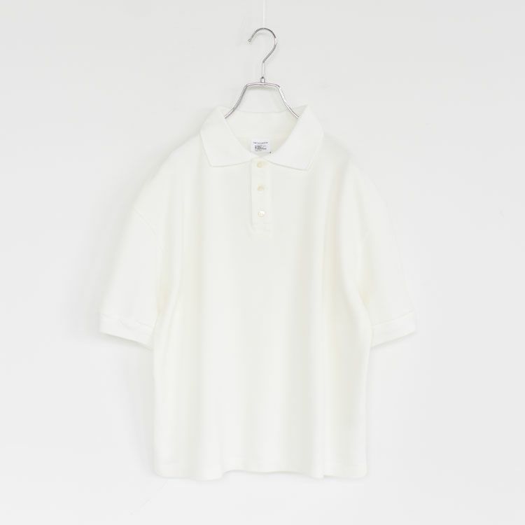 【新品】Gypsohila Sugar Rib Polo ホワイト ハンドステッチデザインポロシャツ / Col：BIANCO ホワイト系