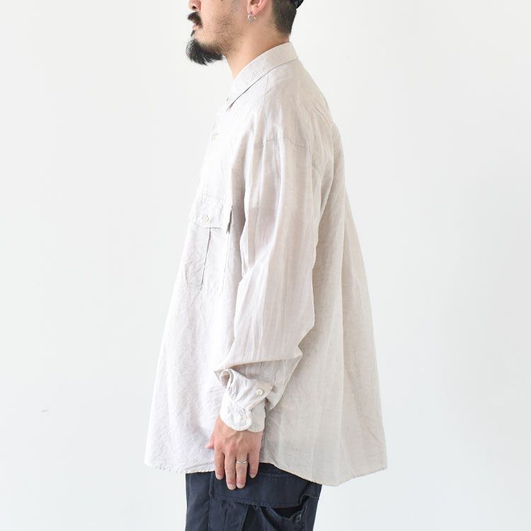 ROLL UP LINEN COTTON SHIRT ロールアップリネンコットンシャツ
