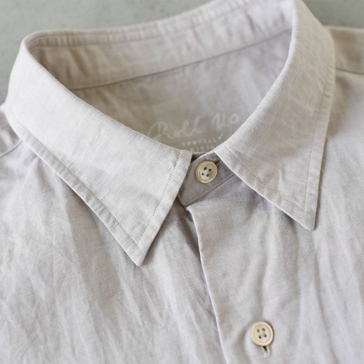 ROLL UP LINEN COTTON SHIRT ロールアップリネンコットンシャツ