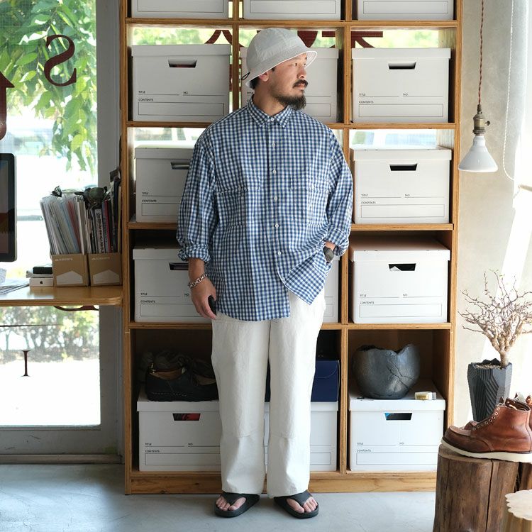 ROLL UP GINGHAM CHECK SHIRT ロールアップギンガムチェックシャツ