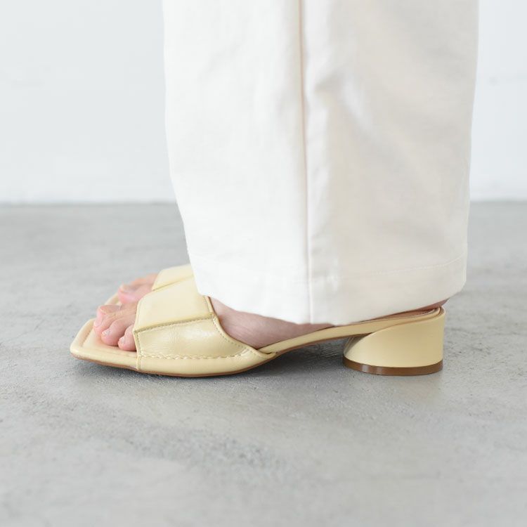 Square Ecoleather Sandals スクエア エコレザーサンダル