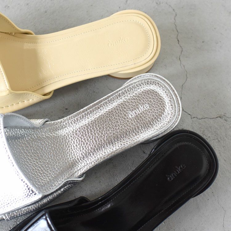 Square Ecoleather Sandals スクエア エコレザーサンダル