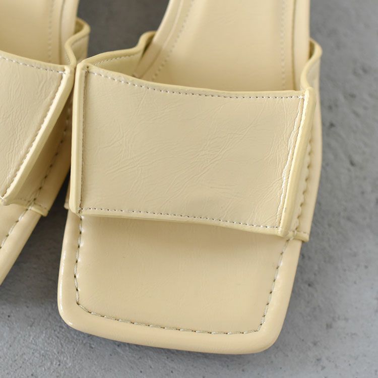 Square Ecoleather Sandals スクエア エコレザーサンダル