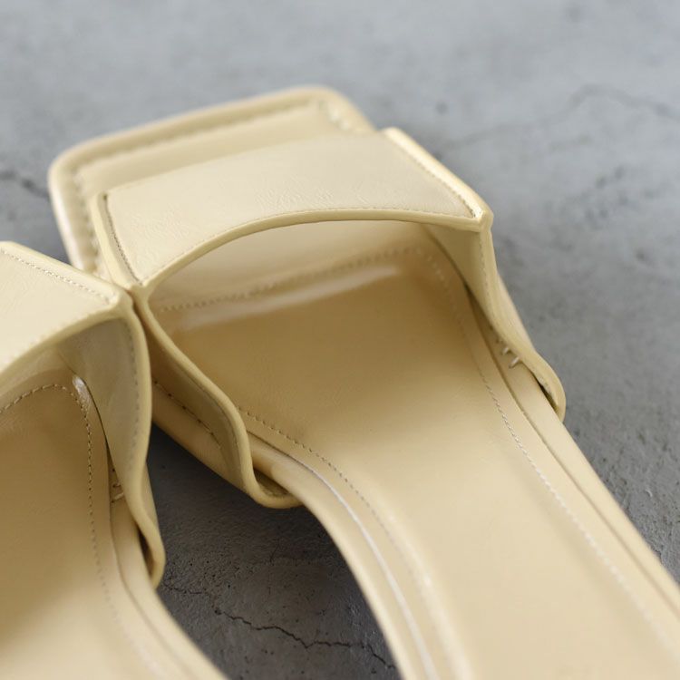 Square Ecoleather Sandals スクエア エコレザーサンダル