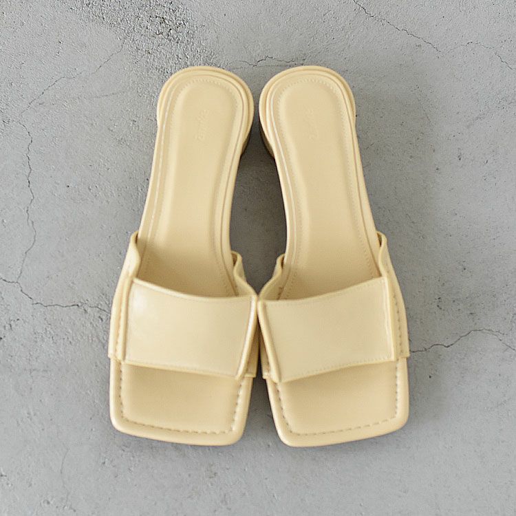Square Ecoleather Sandals スクエア エコレザーサンダル