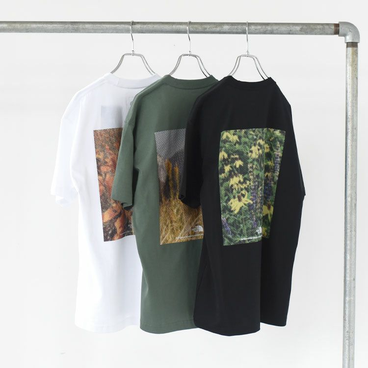 ショートスリーブフラッシュドライピクセルプラントコットンティー