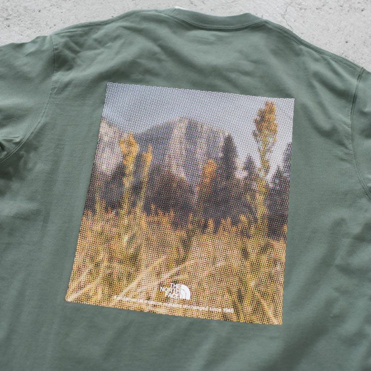 ショートスリーブフラッシュドライピクセルプラントコットンティー