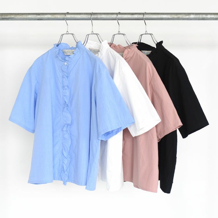 half sleeve frill short shirt ハーフスリーブフリルショートシャツ