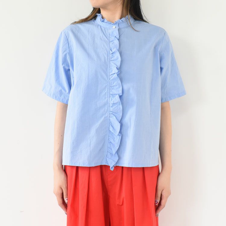 half sleeve frill short shirt ハーフスリーブフリルショートシャツ