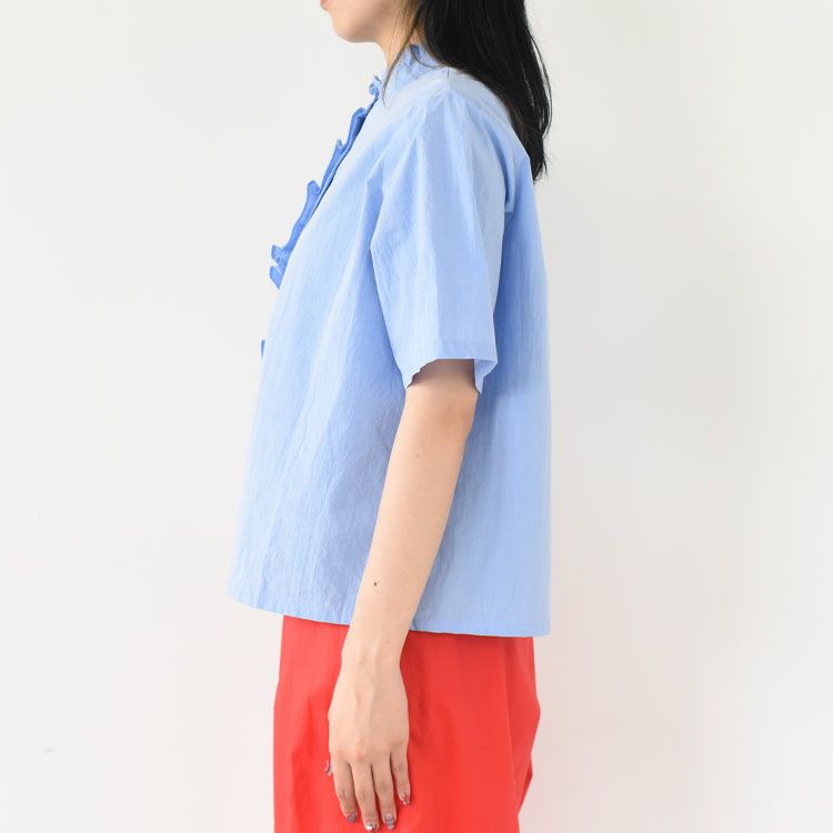 half sleeve frill short shirt ハーフスリーブフリルショートシャツ