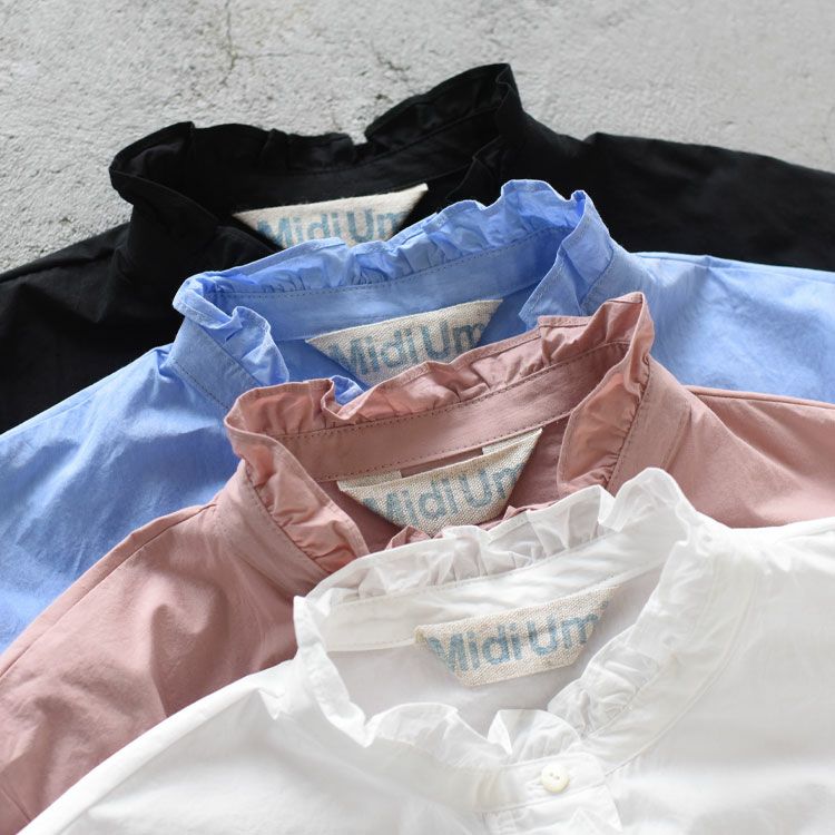 half sleeve frill short shirt ハーフスリーブフリルショートシャツ