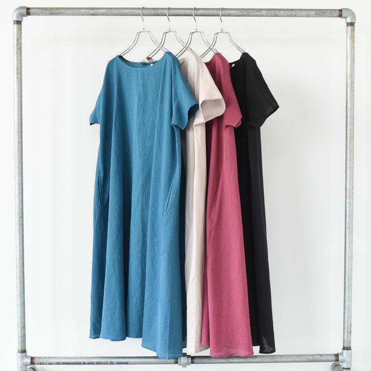 コットンリネンフレアワンピース