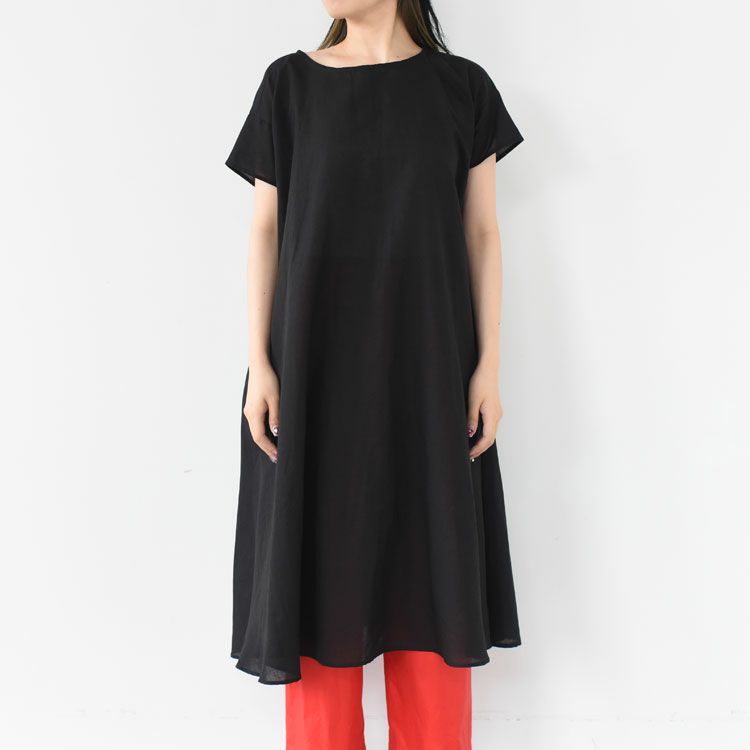 コットンリネンフレアワンピース