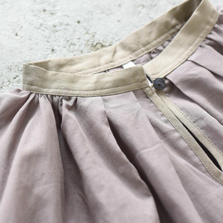 コットンリネンローンノースリーブブラウス