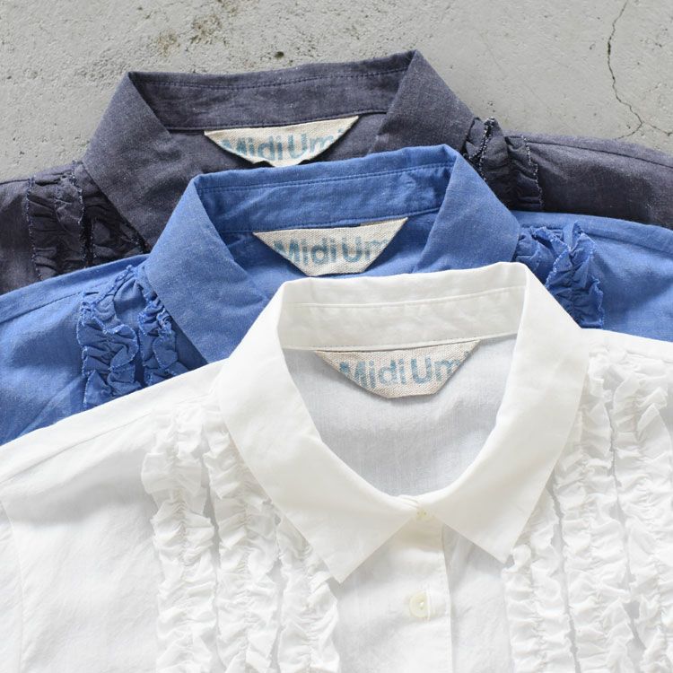 front frill shirt フロントフリルシャツ