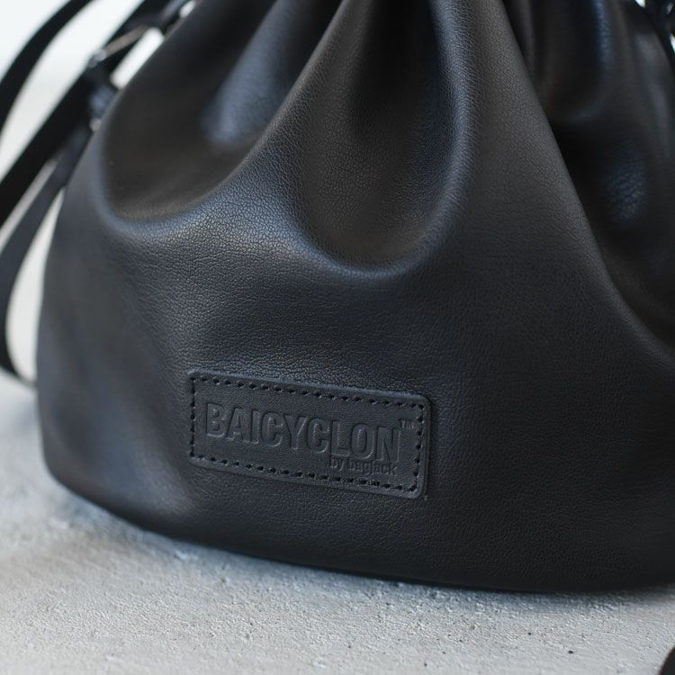 【BINGOYA別注】DRAWSTRING BAG ヴィーガンレザー巾着バッグ【メール便1点可能】