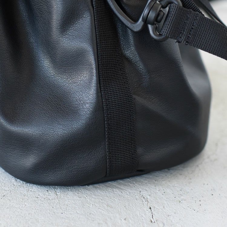 【BINGOYA別注】DRAWSTRING BAG ヴィーガンレザー巾着バッグ【メール便1点可能】