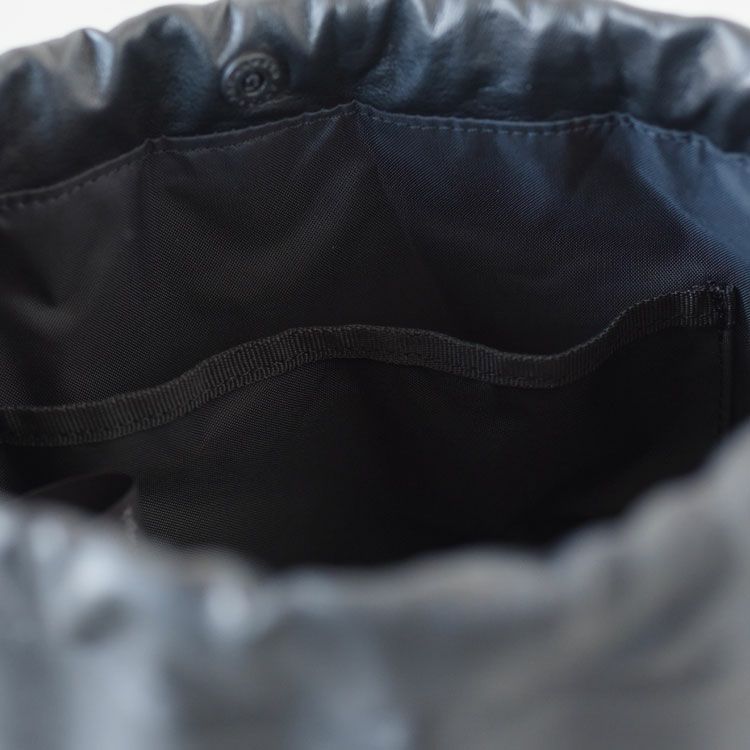 【BINGOYA別注】DRAWSTRING BAG ヴィーガンレザー巾着バッグ【メール便1点可能】