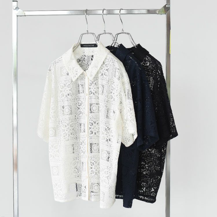 tile lace shirt タイルレースシャツ
