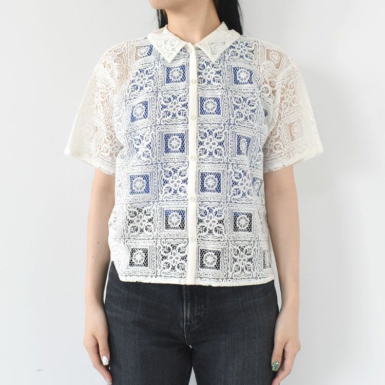 tile lace shirt タイルレースシャツ