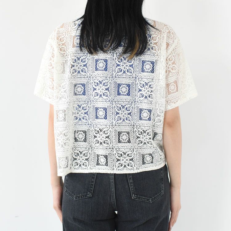 tile lace shirt タイルレースシャツ