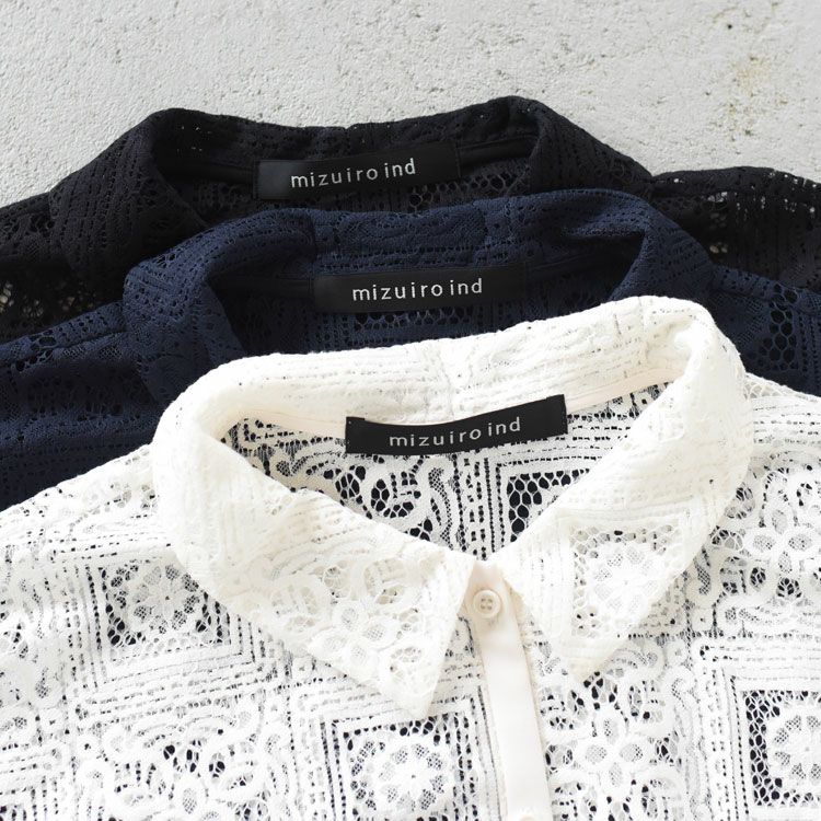 tile lace shirt タイルレースシャツ