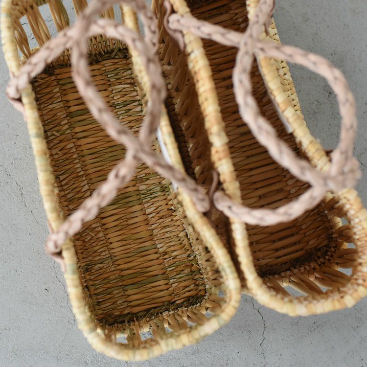 BRAID HANDLE SMALL SQUARE BASKET ブレイドハンドル スモールスクエアバスケット