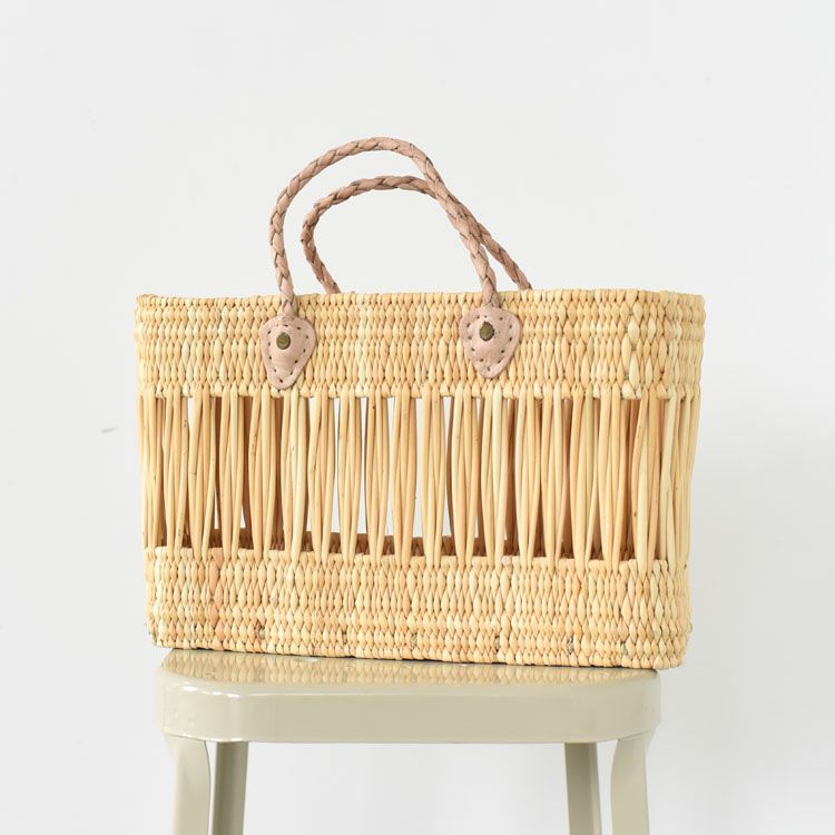 BRAID HANDLE MIDIUM SQUARE BASKET ブレイドハンドルラージスクエアバスケット